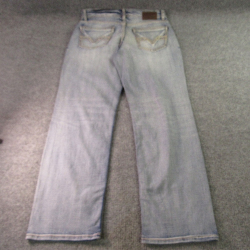 BKE Seth Jeans Men 36x34 Loose Blue Light Wash Straight Leg Stretch Thick Stitch - Picture 3 of 16